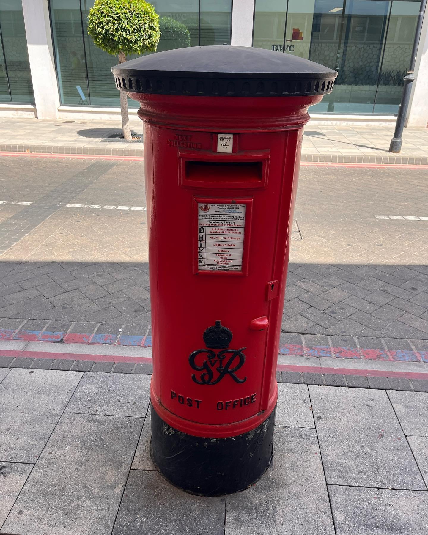 Main Street, Gibraltar, King George VI, Pillar Box