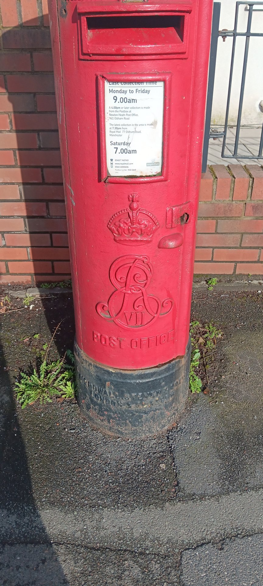 Oldham Road, Manchester, King Edward VII, Pillar Box