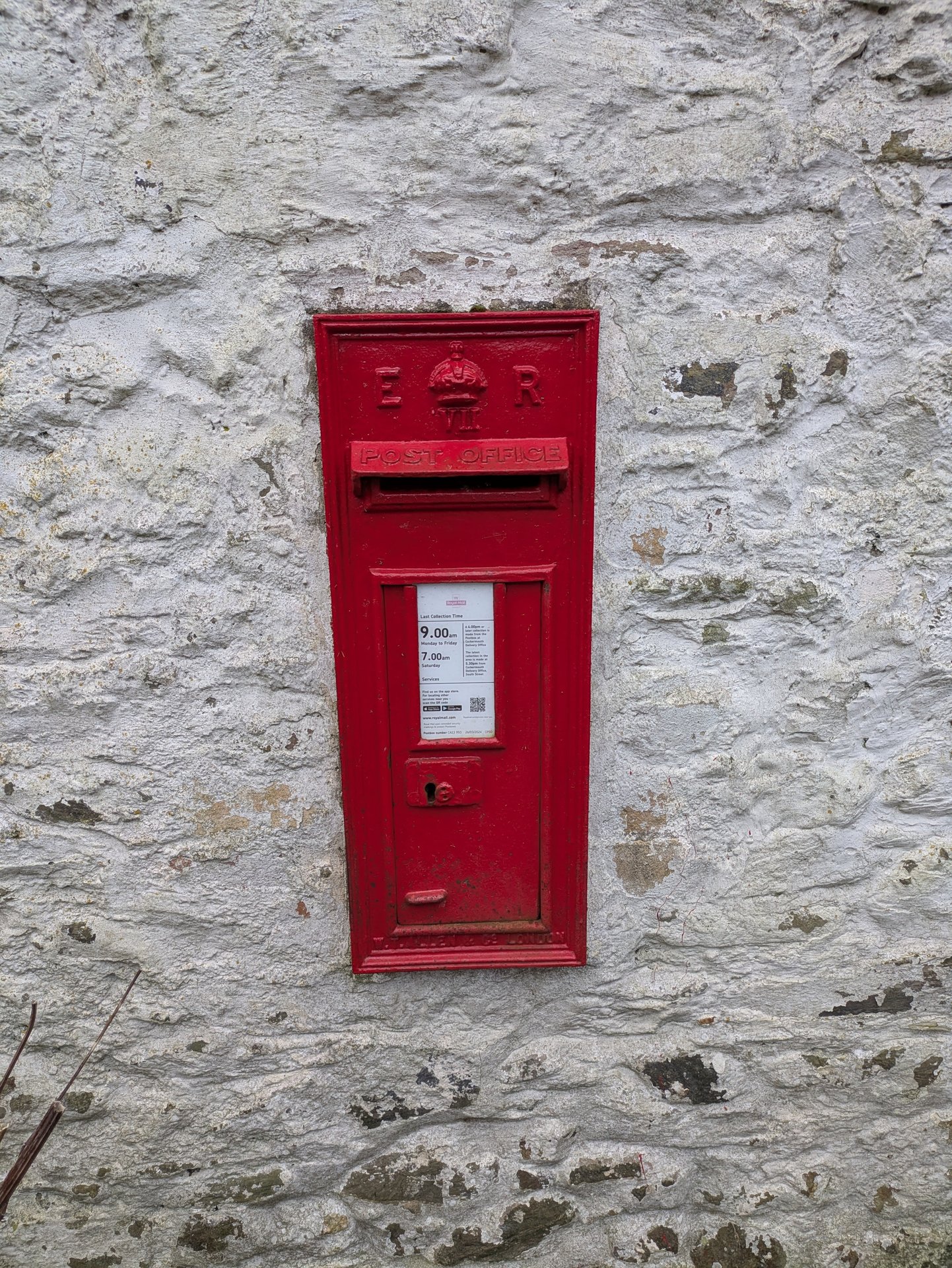 Grange Lane, Loweswater, King Edward VII, Wall Box