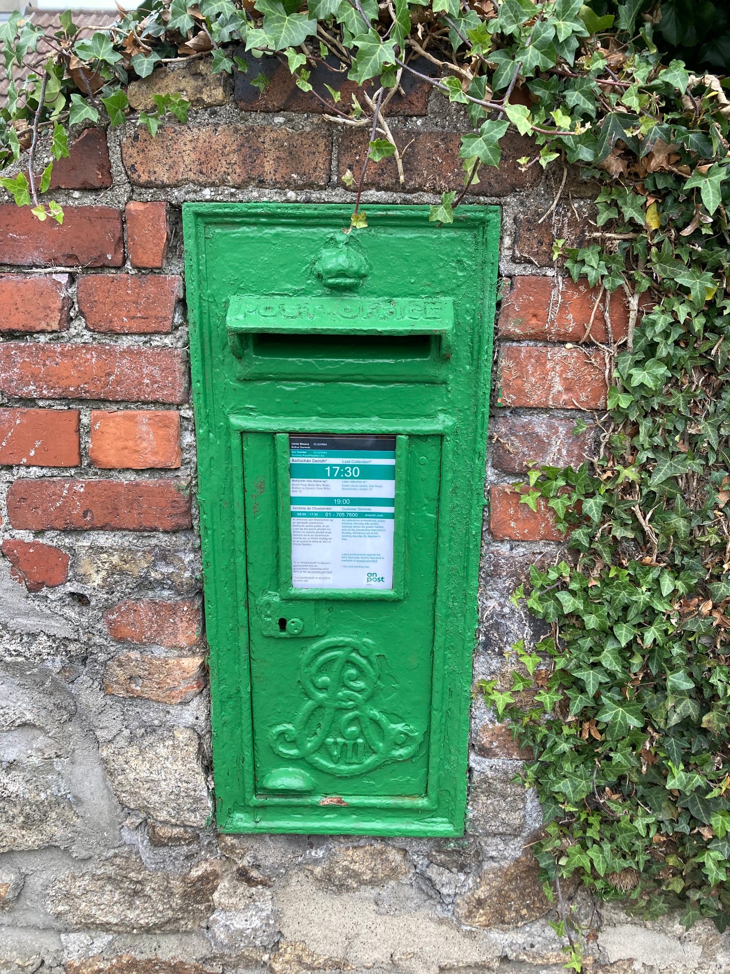 Dalkey Station, King Edward VII, Wall Box